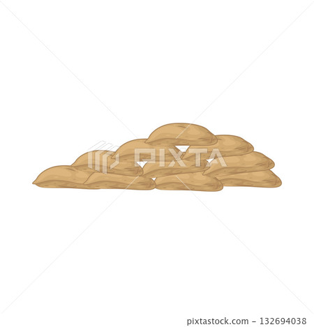 Illustration of sandbag 132694038