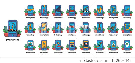 A series of images of various objects and scenes, including a house, a tree 132694143