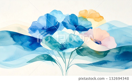 Watercolor flower illustration Watercolor flower illustration 132694348