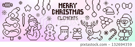 Xmas bw stickers. Xmas bw stickers. 132694359