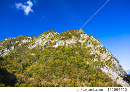 Blue sky and Mt. Myojo 132694730