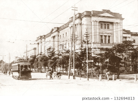 老照片，1909-1918 年，日本銀行總部，東京日本橋 132694813