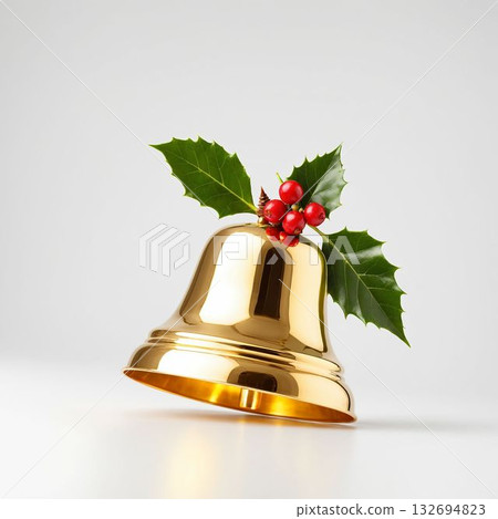 Golden Christmas Bells 132694823