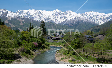 Northern Alps mountain range, Nagano Prefecture 132694915