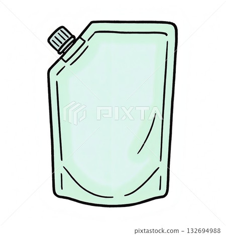 簡易可填充式液體沐浴露示意圖 132694988