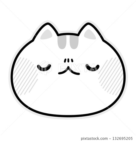 思考的貓(黑白) 思考的貓(黑白) 132695205