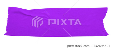 purple crumpled torn tape isolated on transparent background. purple crumpled torn tape isolated on transparent background. 132695395