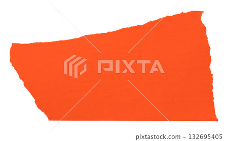 red crumpled torn tape isolated on transparent background. 132695405