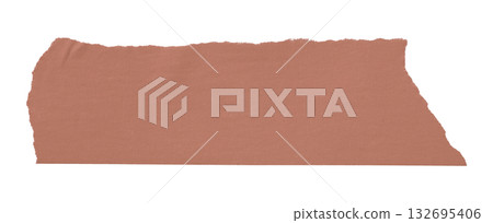 brown crumpled torn tape isolated on transparent background. brown crumpled torn tape isolated on transparent background. 132695406