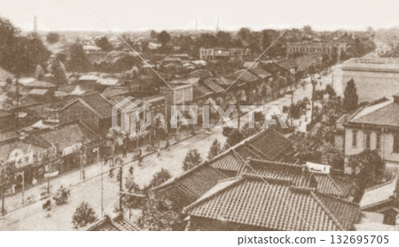 Old photo, 1933-1945, Shinagawa Street, Tokyo Old photo, 1933-1945, Shinagawa Street, Tokyo 132695705