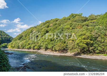 Uji River scenery Uji City, Kyoto Prefecture 132696204