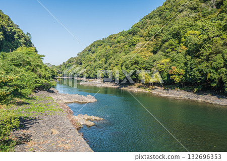 Uji River scenery Uji City, Kyoto Prefecture 132696353