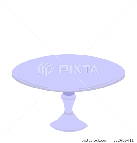 簡單的咖啡館圓桌插圖 簡單的咖啡館圓桌插圖 132696411