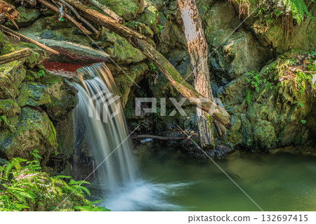A mountain stream flowing into the Uji River, Momiji Valley, Uji City, Kyoto Prefecture A mountain stream flowing into the Uji River, Momiji Valley, Uji City, Kyoto Prefecture 132697415