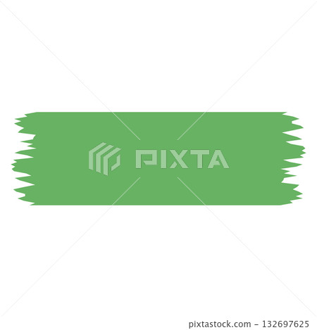 Green jagged banner shape for design, texture irregular green brushstroke shape 132697625