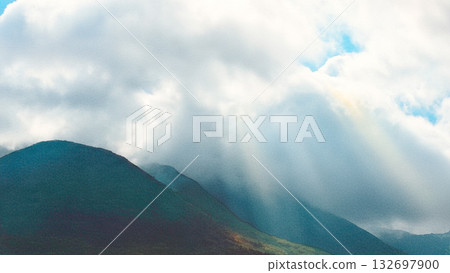 Rays of light pouring down on Chojabaru 132697900