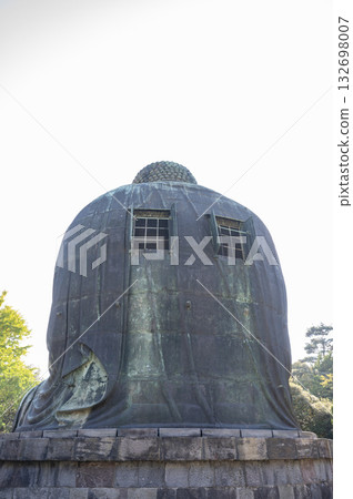 湛藍的天空和鎌倉大佛。 132698007