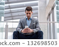 Young businessman making browsing on smartphone in an office. 132698503