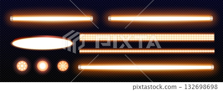 LED light strips, lamps on transparent background 132698698