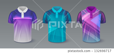 Colorful polo shirt mockup set 132698717