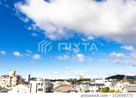 Himeji Castle as seen from the platform of Kyoguchi Station on the JR Bantan Line in Himeji City Himeji Castle as seen from the platform of Kyoguchi Station on the JR Bantan Line in Himeji City 132698773