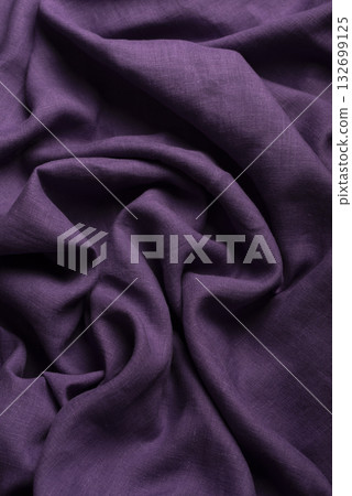 Waves of purple linen fabric Waves of purple linen fabric 132699125