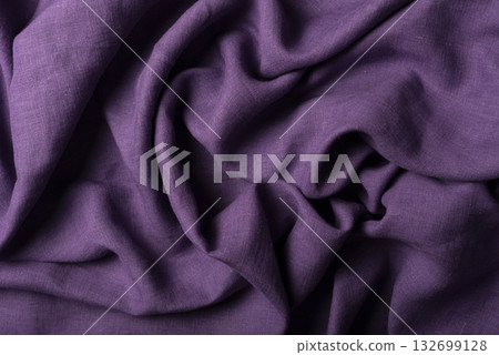 Waves of purple linen fabric Waves of purple linen fabric 132699128
