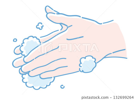 手勢插圖。洗手。向量圖素材。 手勢插圖。洗手。向量圖素材。 132699264