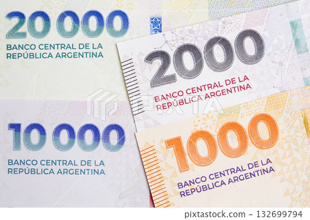 Argentine peso a business background 132699794