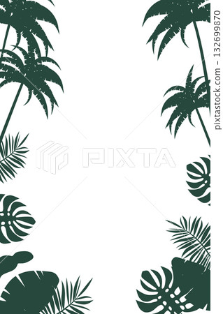 Tropic leaf poster frame, jungle plants exotic Tropic leaf poster frame, jungle plants exotic 132699870
