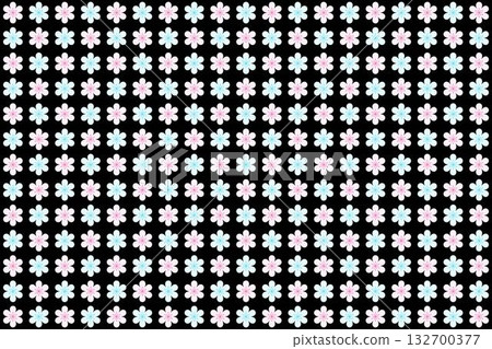 Light blue and light pink floral seamless pattern design on black background. 132700377
