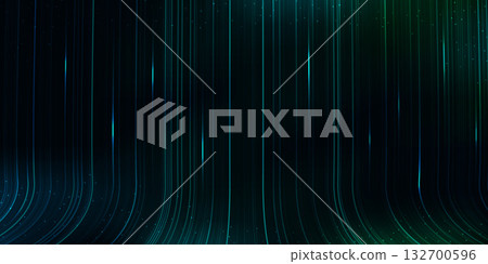 Abstract technology digital futuristic concept glowing green color lines 132700596