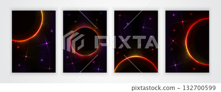 cover solar eclipse background with outer space concept cover solar eclipse background with outer space concept 132700599