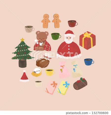 聖誕節例證材料集合 132700600