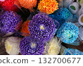 Colorful flowers lined up at a flower shop 132700677