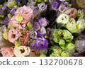 Colorful flowers lined up at a flower shop 132700678