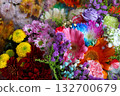 Colorful flowers lined up at a flower shop 132700679