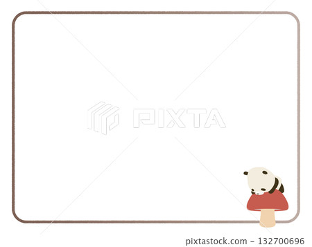 蘑菇和熊貓框架 蘑菇和熊貓框架 132700696