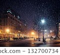 Snow falling night 132700734