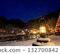 Onsen town where it snows 132700842
