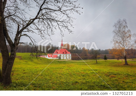Autumn view from the palace. Gatchina. Autumn view from the palace. Gatchina. 132701213