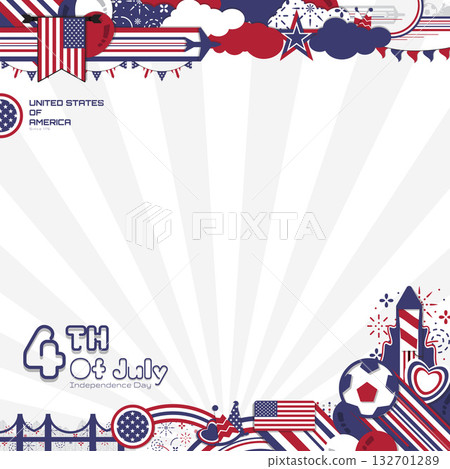 Celebration of the national holiday of independence United States of America, 132701289