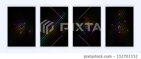 gradient cover, minimalist cover design, simple colorful line shape illustration gradient cover, minimalist cover design, simple colorful line shape illustration 132701332