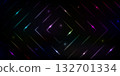 Colorful rectangle lines with charming abstract pattern on dark background, space dimension concept 132701334