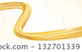 gold wavy line on white background, Luxury Design background 132701339