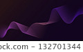 Abstract glowing wave lines on dark purple background. Dynamic wave pattern. Modern flowing wavy lines 132701344
