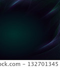 Abstract glowing wave lines on dark green background. Dynamic wave pattern 132701345