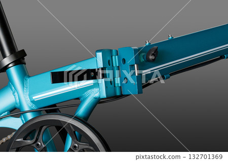 Folding bicycle frame. Folding bicycle frame. 132701369