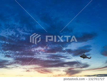 Magic Hour and Helicopters 132701727