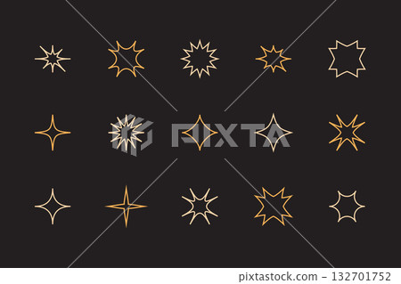 Sparkles and stars set, glowing lights, outline decorative twinkle and bursts forms, abstract shining flash symbols, y2k style basic shapes geometric graphic elements Sparkles and stars set, glowing lights, outline decorative twinkle and bursts forms, abstract shining flash symbols, y2k style basic shapes geometric graphic elements 132701752